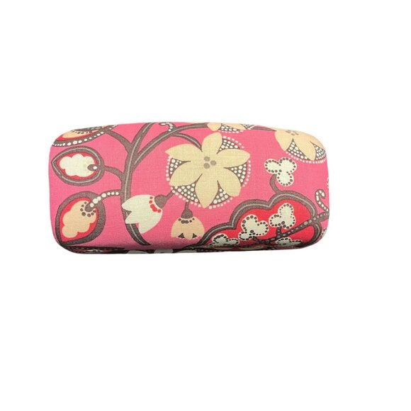 VERA BRADLEY Hard Shell Sunglass Eye Glass Clam Shell Case Pink Floral - Picture 1 of 10
